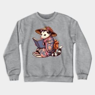 Reading possum Crewneck Sweatshirt